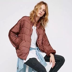 free people dolman quilted jacket terracot…